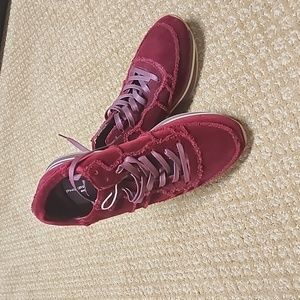 New/never worn burgandy velvet Philippe Model ladies sneakers. Size 41 (10)